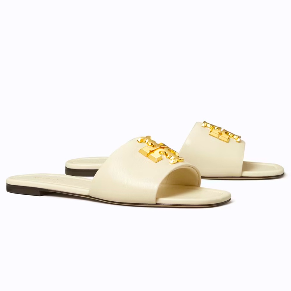 Tory Burch Cream and Gold Sandals